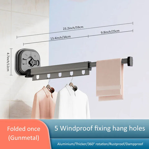 No-drill Foldable Drying Rack