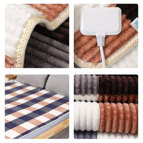 Electric Heating Fleece Blanket Bed Topper