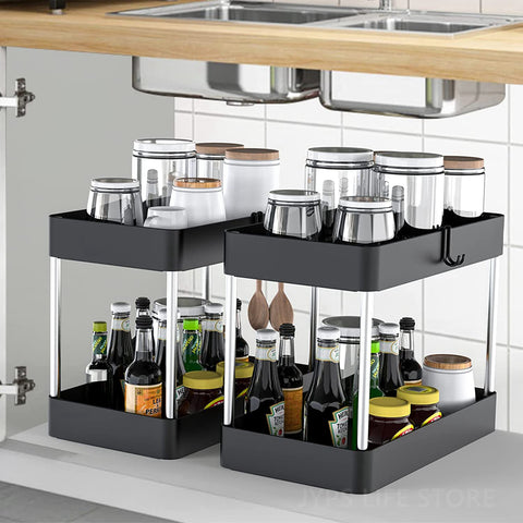 1/2 PCS Under Sink Storage Shelf