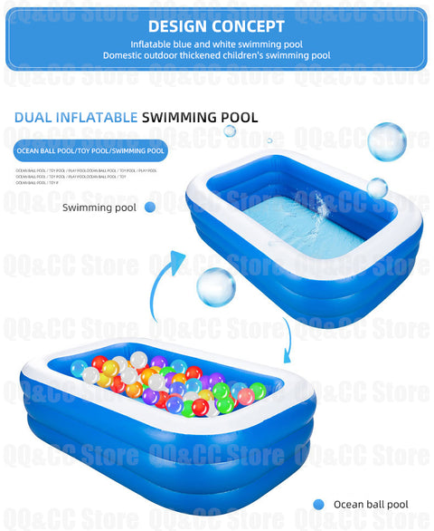 3M/2.6/2M Large Inflatable Swimming Pool