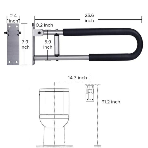 Adjustable Toilet Safety Rail