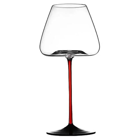 Burgundy Brilliance: 25oz Crystal Champagne Goblet