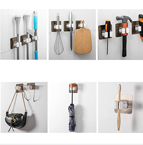 Kitchen Multi-Purpose Mop Holder Hooks