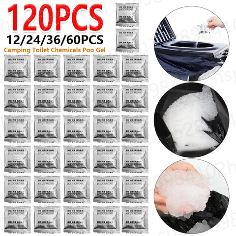 120-12PCS Camping Toilet Absorbent Powder