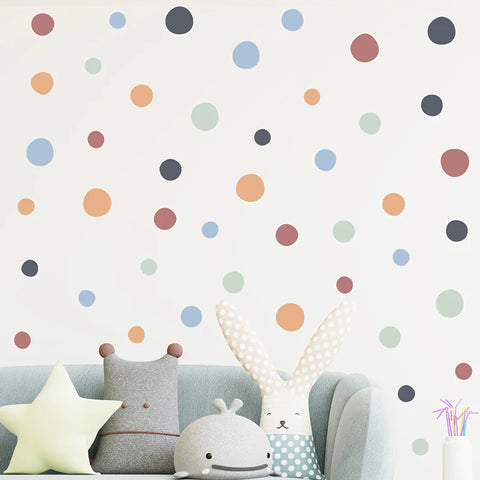 60PCS/set Polka Dots Wall Stickers