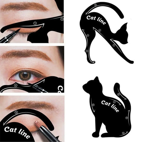 2PCS Cat Eye Liner Makeup Stencil