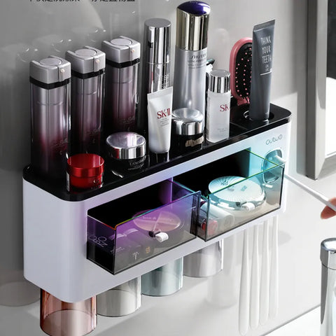 Toothbrush Holder Automatic Toothpaste Dispenser