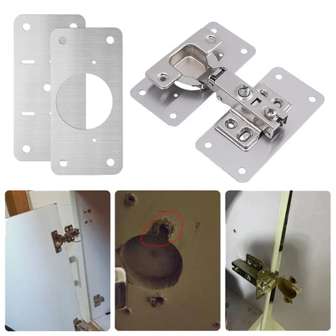 10PCS/8PCS/4PCS/2Pcs Cabinet Hinge Repair Plate