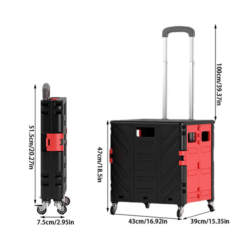 75L Portable Shopping Cart Trolley