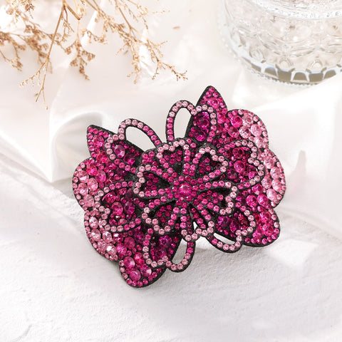Elegant Rhinestone Flower Hair Clip