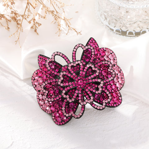 Elegant Rhinestone Flower Hair Clip