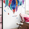 Large Colorful Feather Wall Stickers