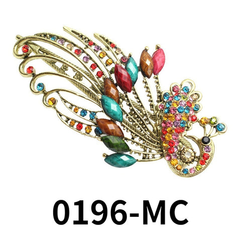 Exquisite Peacock Flower Crystal Hair Pin