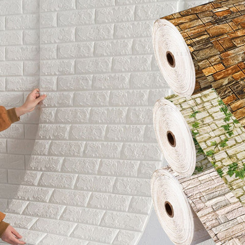 3/5/10m Self-adhesive Foam 3D Wall Paper