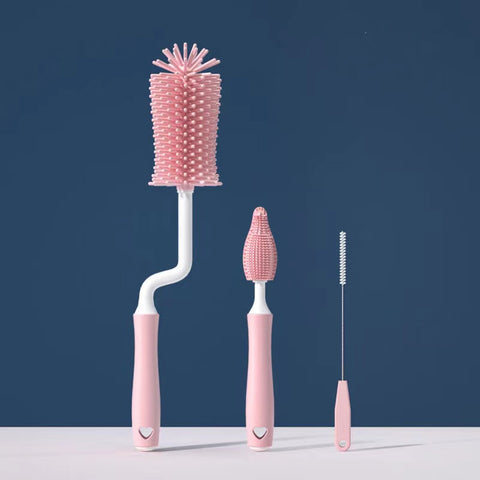 Silicone Milk Bottle Cleaning Brush Set