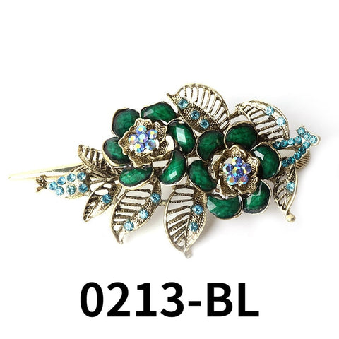 Exquisite Peacock Flower Crystal Hair Pin