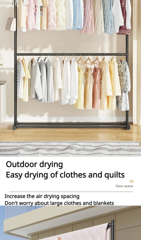 Movable Clothes Drying Rack