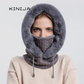 Winter Mask Fur Hood