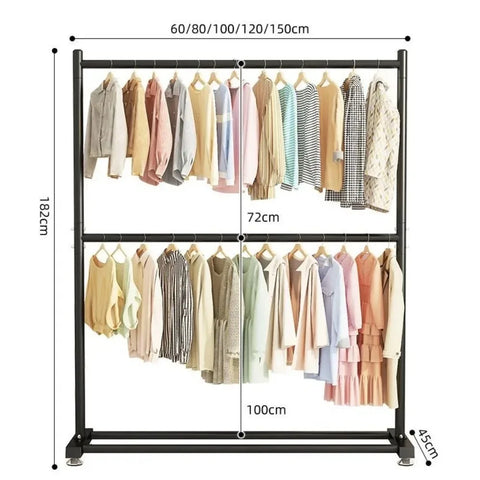 Movable Clothes Drying Rack