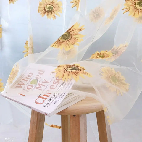 Sunflower Window Drape Curtain Liner
