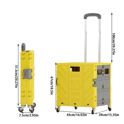 75L Portable Shopping Cart Trolley