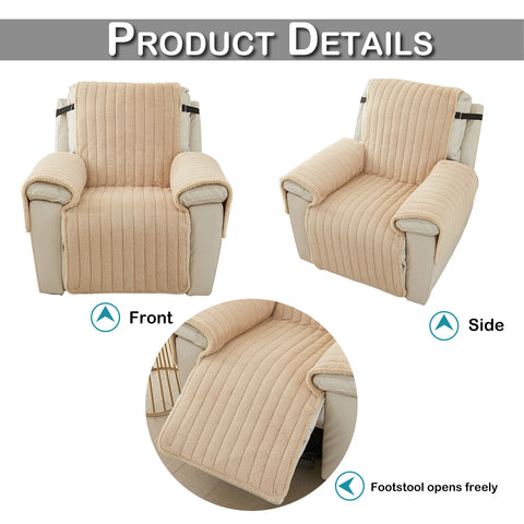 Warm Plush Fur Recliner Sofa Cover