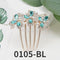 Crystal Flower Hair Comb Pin