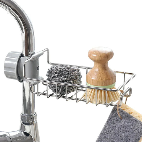 Stainless Steel Kitchen Faucet Sponge Rack