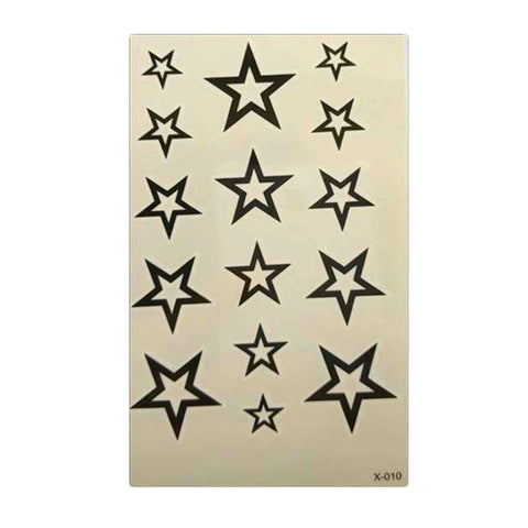 Hollow Star Waterproof Temporary Tattoo Sticker