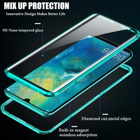 360 Protection Metal Magnetic Case For Huawei