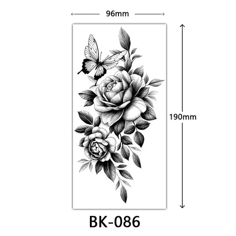 Waterproof Flower Temporary Tattoos