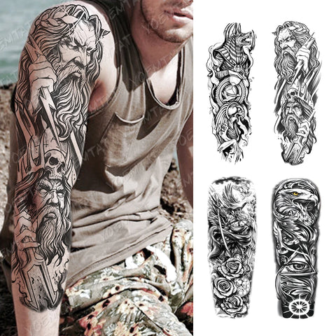 Large Full Arm Sleeve Waterproof Temporary Tattoo