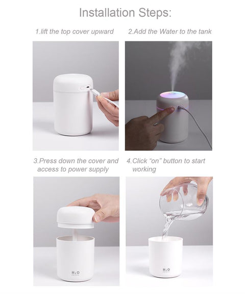 USB Air Humidifier Aroma Oil Diffuser