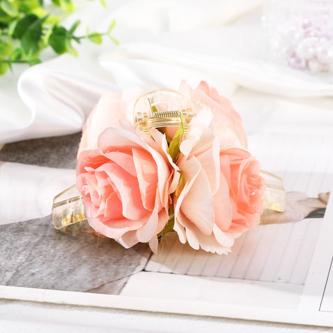 40 Styles Plush Synthetic Fabric Flower Hair Claw