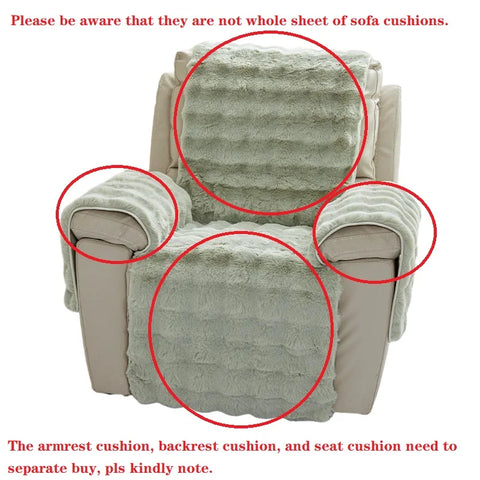 Thicken Plush Recliner Sofa Cover