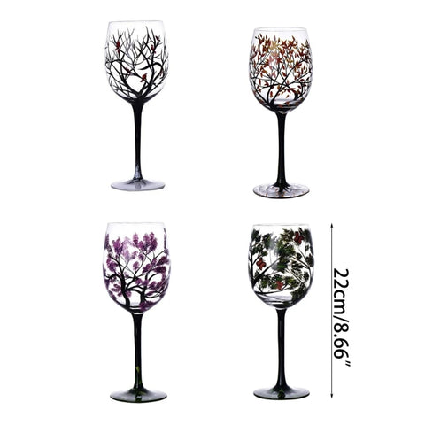 Seasons in Stemware: Handcrafted Tree Wine Glasses