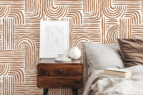 Seamless Brown Brush Strokes Wallpaper