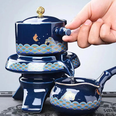 Dragon Blossom: Ceramic Travel Tea Set