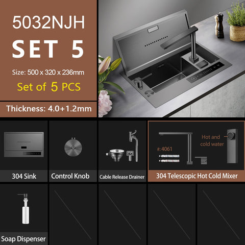 Smart Washing Bowl Hidden Kitchen Sink