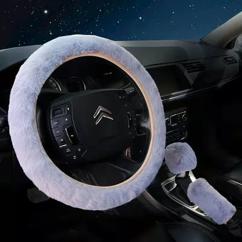 Plush Car Steering Wheel Cover