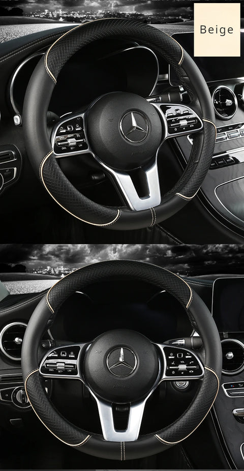 Leather Steering Wheel Cover