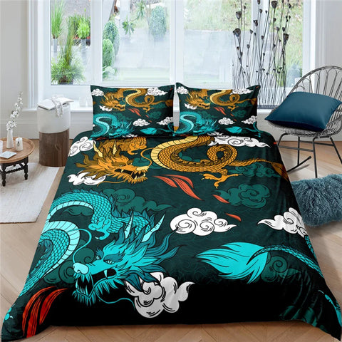 Dragon Duvet Pillow Cover Set