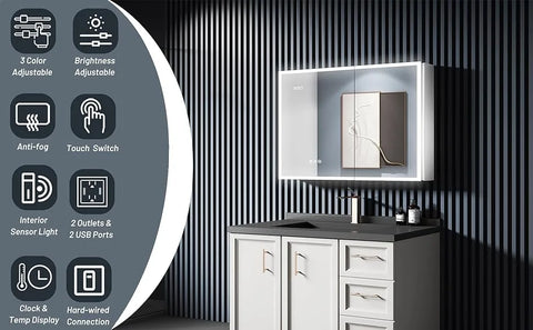 Touch LED Mirror Storage Cabinet