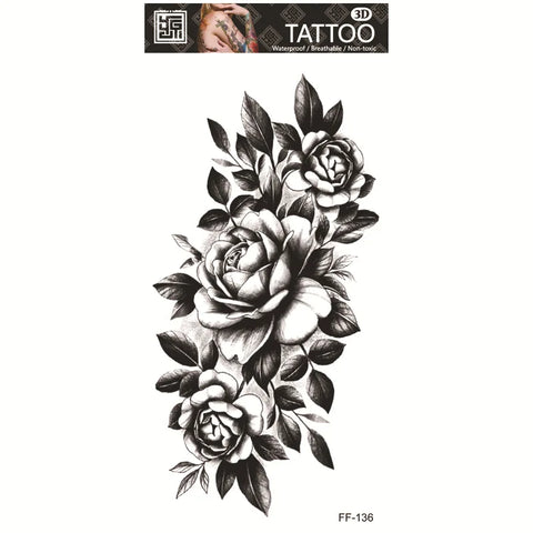 Color Flower Tattoo Sticker