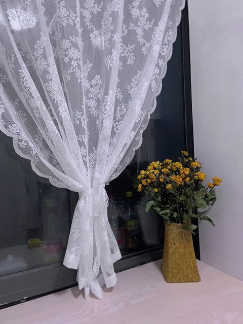 Floral Lace Sheer Curtain