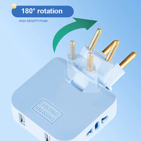 1-8PCS Foldable Adapter - EU Plug