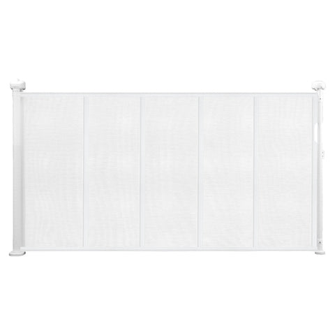 140cm/180cm/280cm Retractable Baby & Pet Safety Gate – 87cm Tall Extendable Mesh Barrier for Stairs, Doorways & Hallways
