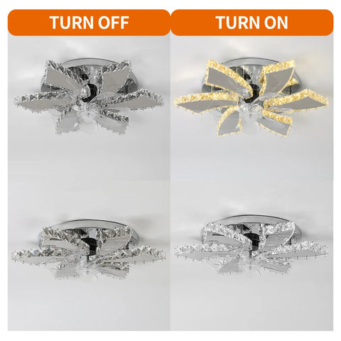 Luxora Beam Luxury Crystal Ceiling Fan