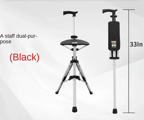 Foldable Walking Cane Stool