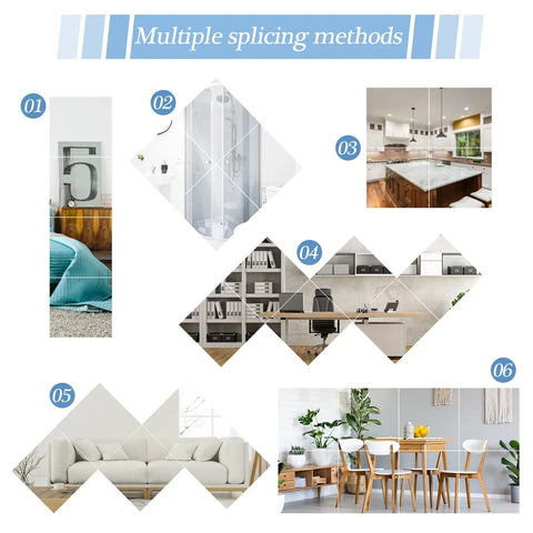 4PCS Acrylic Glow Mirrors